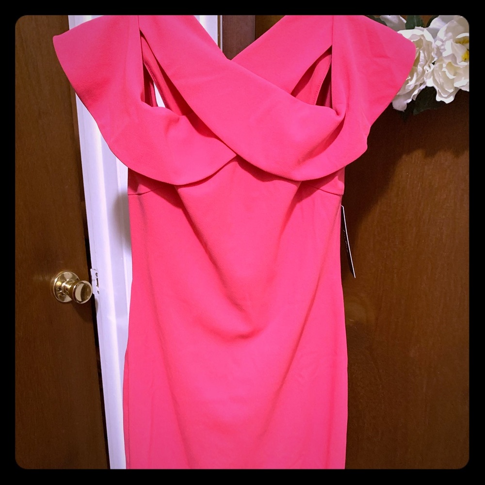 Strappy, fuchsia cocktail dress (NWT)